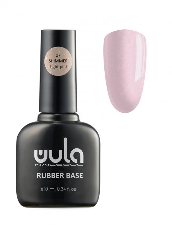 wula Wula Rubber Base Coat 07 Shimmer Light Pink 10 ML