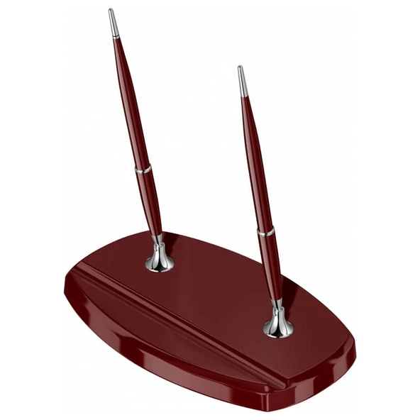 Scrikss 17 Masa Takımı Dolma Kalem - Tükenmez Kalem Bordo - 6