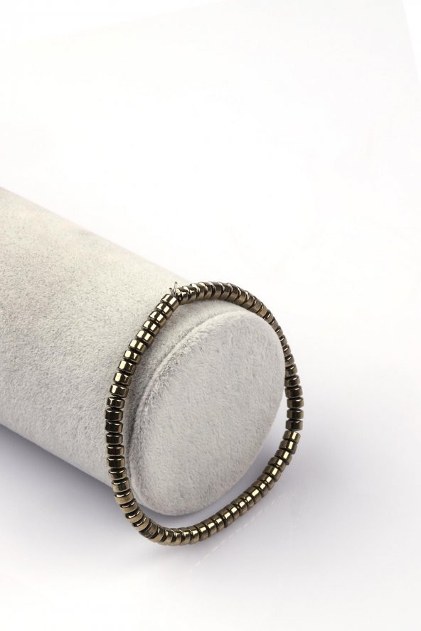 Hematit Doğal Taş Bileklik 2 x 4 mm Rondel Kesim ürün görseli