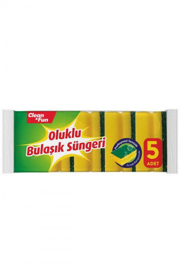 Bulaşık Süngeri 5li Oluklu Bulaşık Süngeri