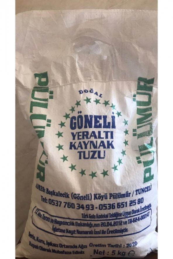 Göneli Yeraltı Kaynak Tuzu 5kg Pülümür Tunceli ürün görseli 1