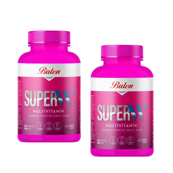 Balen Süper-W Multivitamin Kapsül 585 mg 60 kapsül x 2 Adet ürün görseli 1