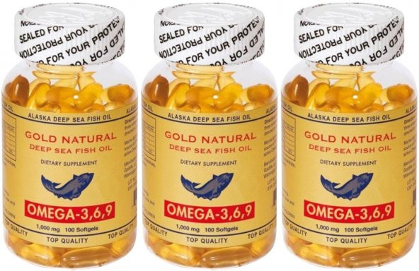 Gold Natural Omega 3-6-9 1000 Mg Balık Yağı 3x100 Softgel