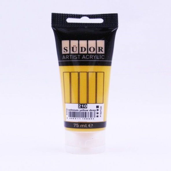 Südor Akrilik Boya 75 ml Kadmiyum Sarı Koyu 210