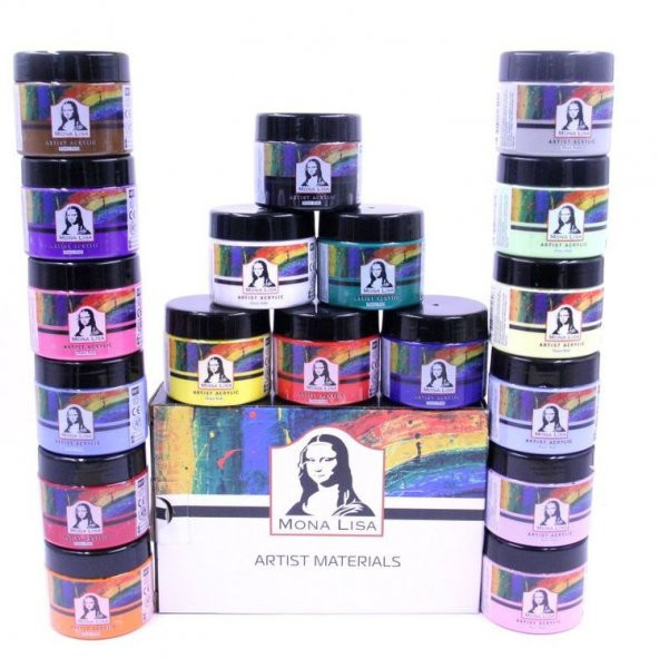 Südor Mona Lisa Akrilik Boya 18 Renk x 125 ml Ana + Ara + Pastel Renkler