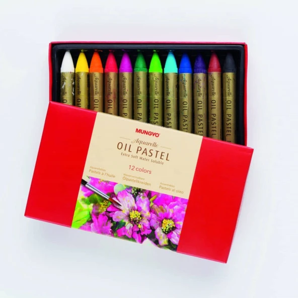 Mungyo Aquarelle Oil Pastel Extra Soft Sulu Pastel Boya 12 Renk