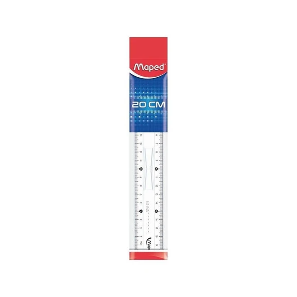 Maped Plastik Cetvel 20 cm Ortadan Tutmalı 146108