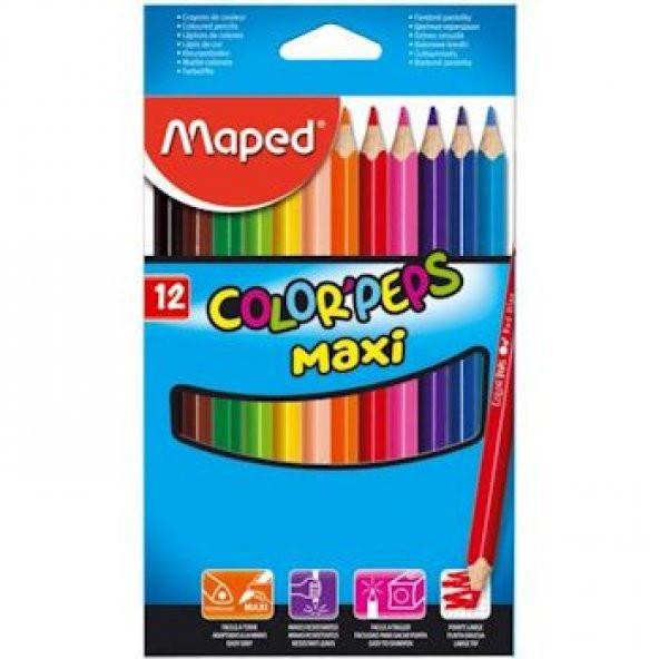 Maped ColorPeps Maxi - Jumbo Kuru Boya 12 Renk