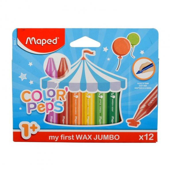Maped Color Peps Jumbo Mum Boya 1+ Yaş 12 Renk 861311