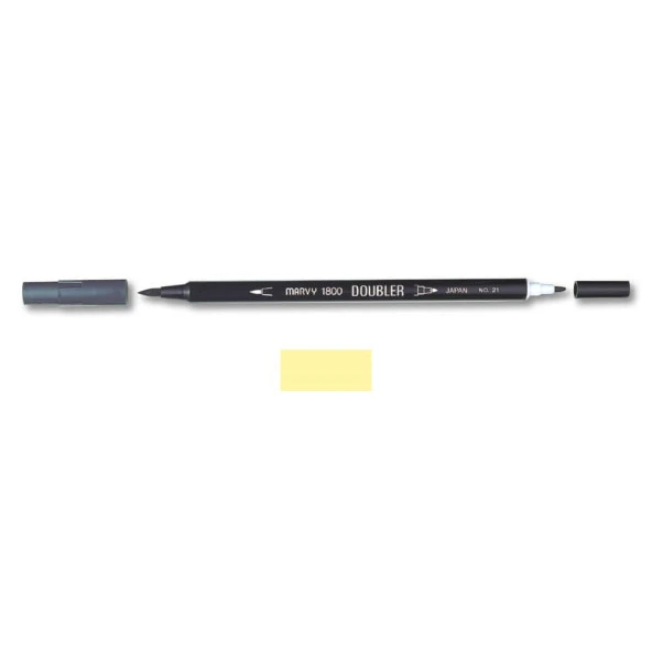 Marvy 1800 Doubler Çift Uçlu Brush Pen 68 DAFFADIL YELLOW