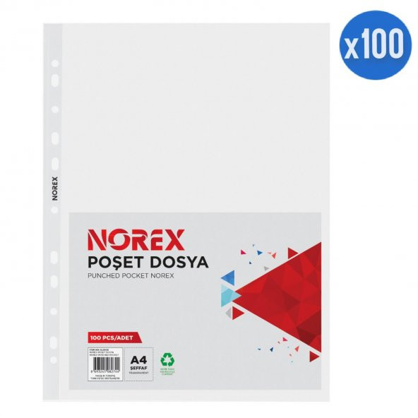 Norex UL100X A4 Poşet Dosya 100 lü Paket