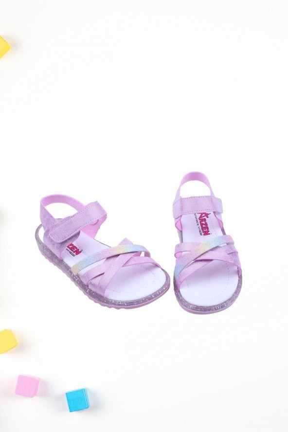 Papuç Sepeti Arzen-2880 Kız Çocuk Ortopedik Sandalet
