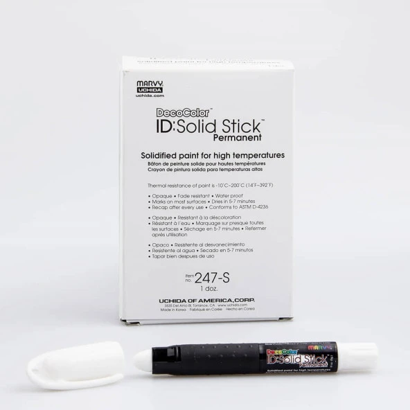 Marvy 247 Solid Stick Industrial Marker Beyaz