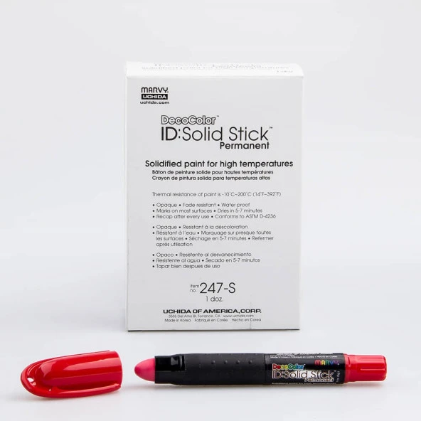 Marvy 247 Solid Stick Industrial Marker Kırmızı