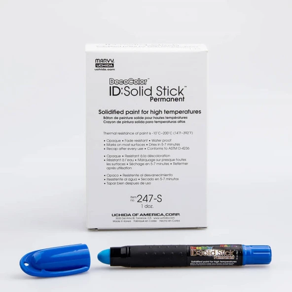 Marvy 247 Solid Stick Industrial Marker Mavi