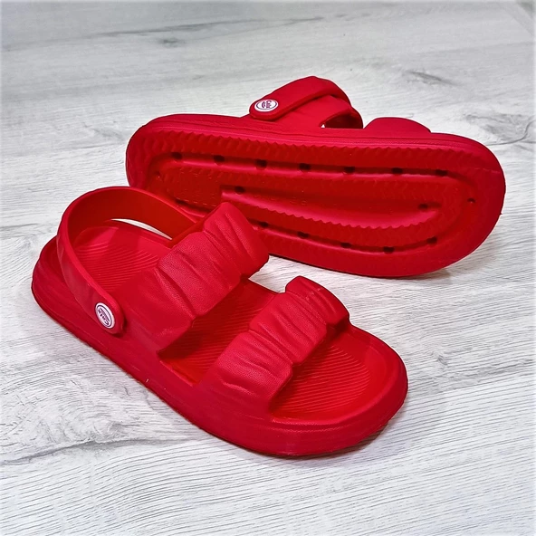 Calx 1260 Kırmızı Hafif Rahat Kadın Terlik & Sandalet - 7