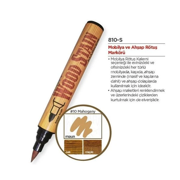 Marvy Wood Stain Ahşap Rötuş Kalemi MAUN (MAHOGANY)