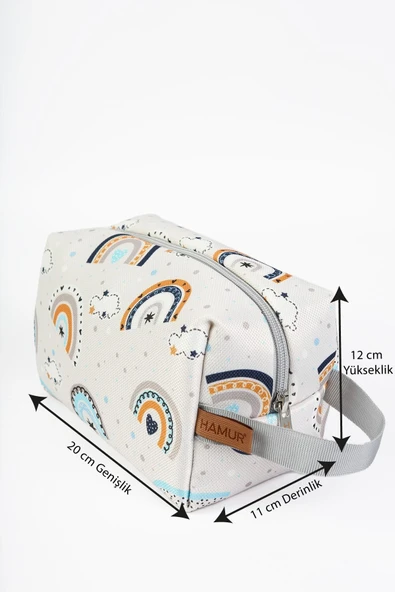 Kirli Temiz Islak Organizer Çantası Gök Mavi Bebek Çocuk Kıyafet Çamaşır Anne Makyaj Alezli Çanta - 4