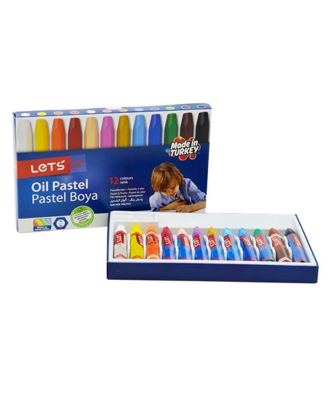 Lets 12 Renk Karton Kutulu Pastel Boya