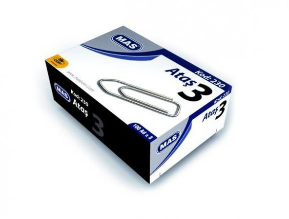 Mas Ataş No:3 (28 mm) Nikel Kaplı 100lü Kutu