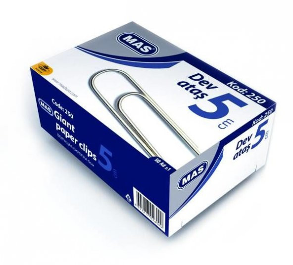 Mas Dev Ataş No:5 (Standart-50 mm) Nikel Kaplı 50li Kutu