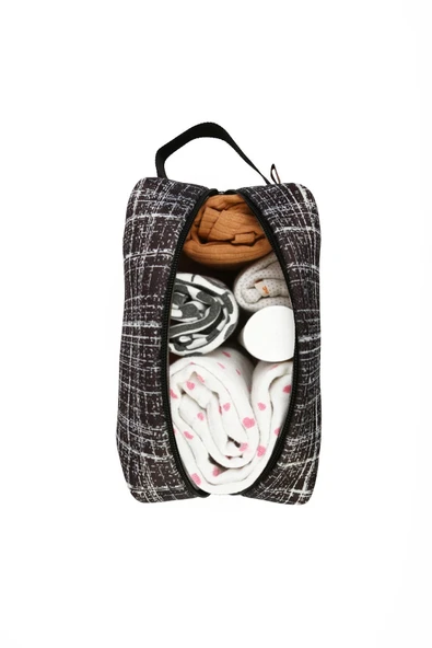 Kirli Temiz Islak Organizer Çantası Bb-506 Bebek Çocuk Kıyafet Çamaşır Anne Makyaj Alezli Çanta - 2