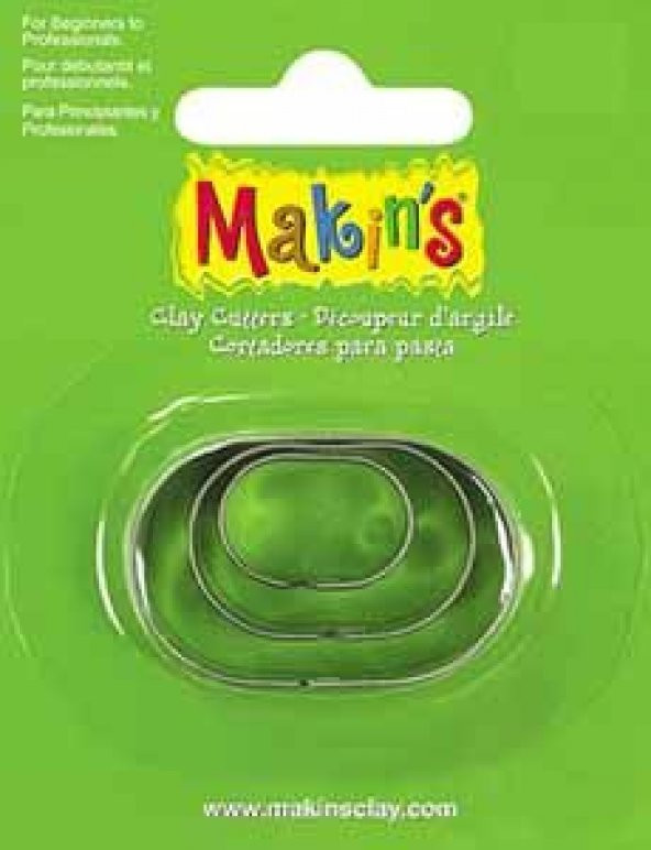 Makins Clay Kesme Kalıbı 3 Parça Oval