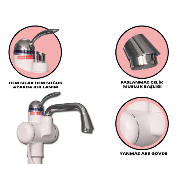 Sıcak Musluk - ASG - 2B - Elektrikli ısıtıcılı musluk - 4