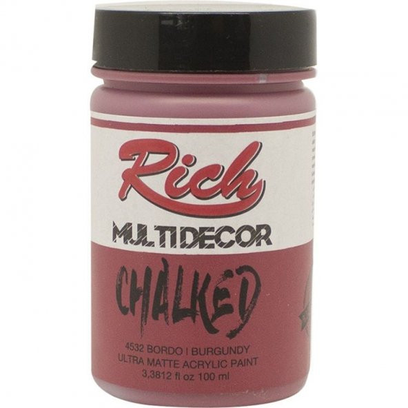 Rich Multi Decor Chalked Akrilik Boya 100 cc. 4532 BORDO - 1