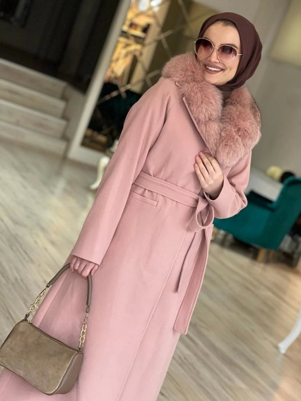YAKASI KÜRKLÜ ÇITÇITLI UZUN KABAN - 4