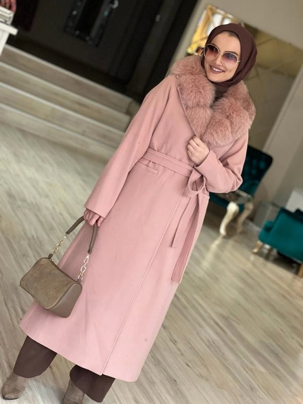 YAKASI KÜRKLÜ ÇITÇITLI UZUN KABAN - 5