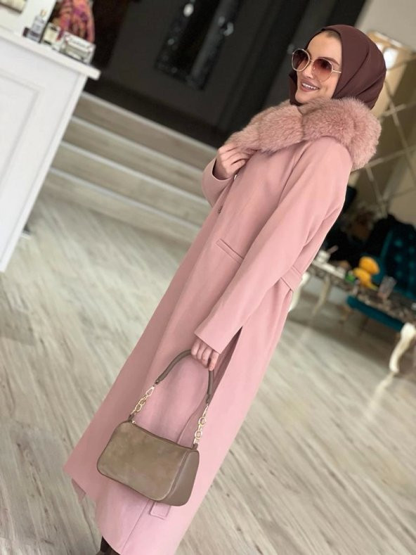 YAKASI KÜRKLÜ ÇITÇITLI UZUN KABAN - 7