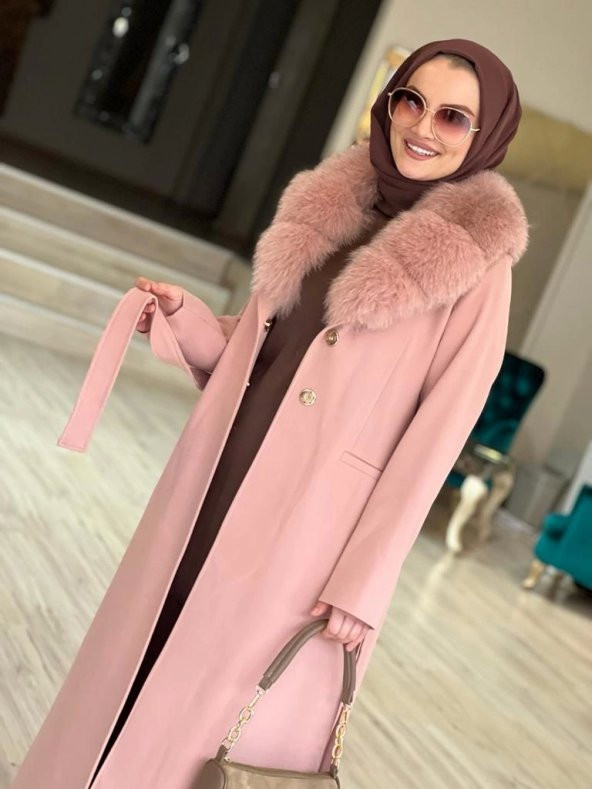 YAKASI KÜRKLÜ ÇITÇITLI UZUN KABAN - 2