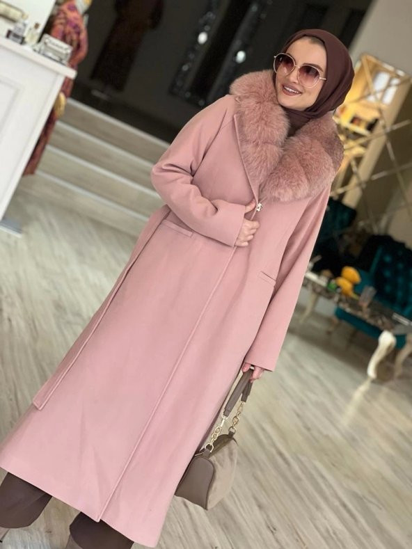 YAKASI KÜRKLÜ ÇITÇITLI UZUN KABAN - 6
