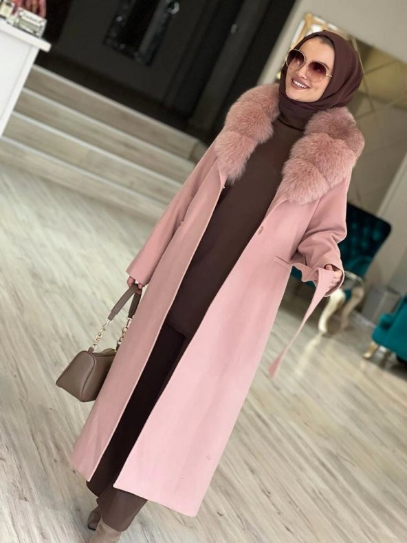 YAKASI KÜRKLÜ ÇITÇITLI UZUN KABAN - 3