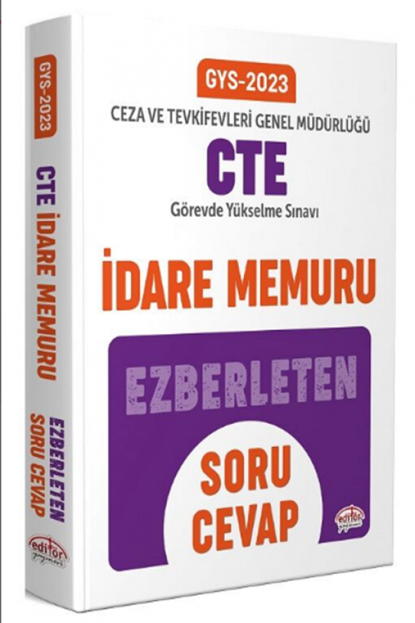 2023 GYS Ceza ve Tevkifevleri İdare Memuru Ezberleten Soru Cevap Görevde Yükselme Unvan Değişikliği Editör Yayınları - 2