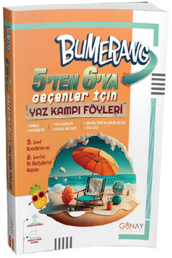 5 ten 6 ya Geçenler İçin Bumerang Yaz Kampı Föyleri Günay Yayınları