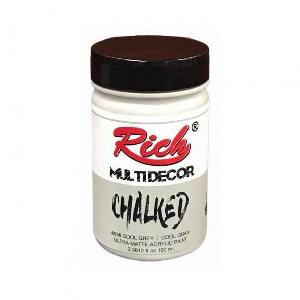 Rich Multi Decor Chalked Akrilik Boya 100 cc. 4598 COOL GREY ürün görseli