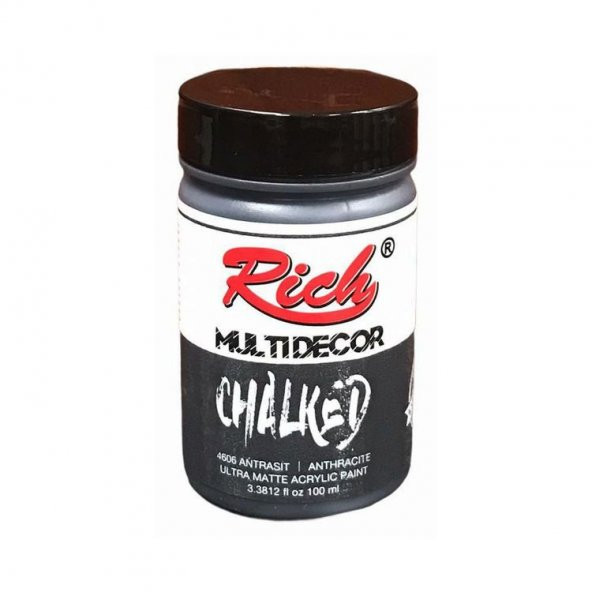 Rich Multi Decor Chalked Akrilik Boya 100 cc. 4606 ANTRASİT