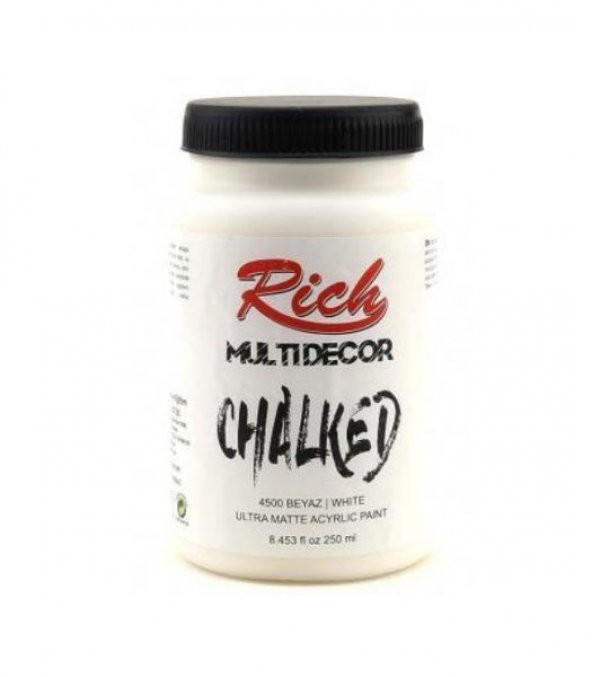 Rich Multi Decor Chalked Akrilik Boya 250 cc. 4500 BEYAZ