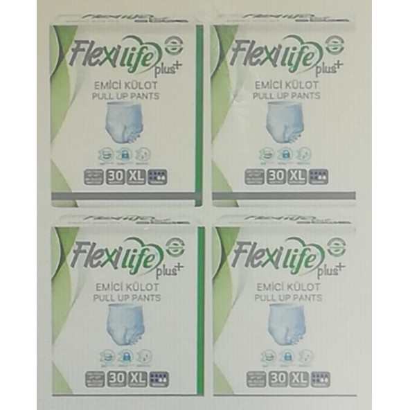 Flexilife Plus Emici Külot Ekstra Büyük Boy Xlarge 30lu 4 paket / 120 adet - 1