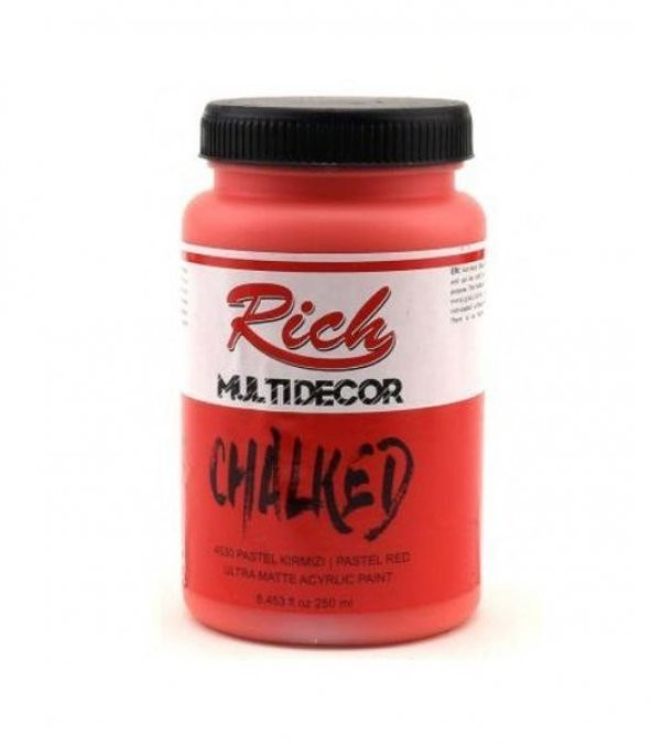Rich Multi Decor Chalked Akrilik Boya 250 cc. 4530 PASTEL KIRMIZI