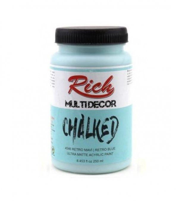 Rich Multi Decor Chalked Akrilik Boya 250 cc. 4546 RETRO MAVİ