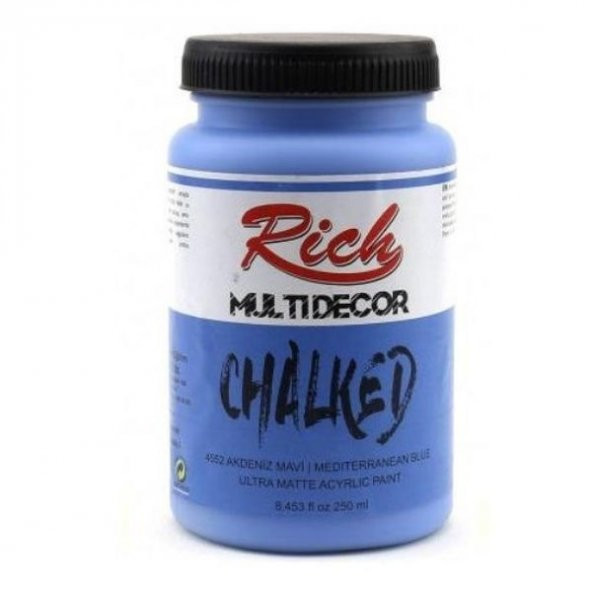Rich Multi Decor Chalked Akrilik Boya 250 cc. 4552 AKDENİZ MAVİ