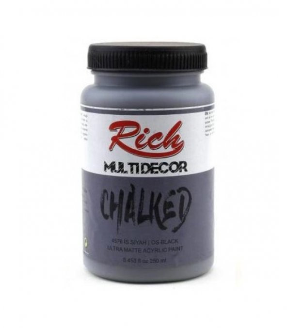 Rich Multi Decor Chalked Akrilik Boya 250 cc. 4576 İS SİYAHI