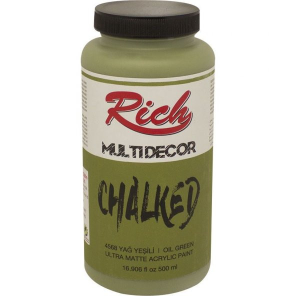 Rich Multi Decor Chalked Akrilik Boya 500 cc. 4568 YAĞ YEŞİLİ