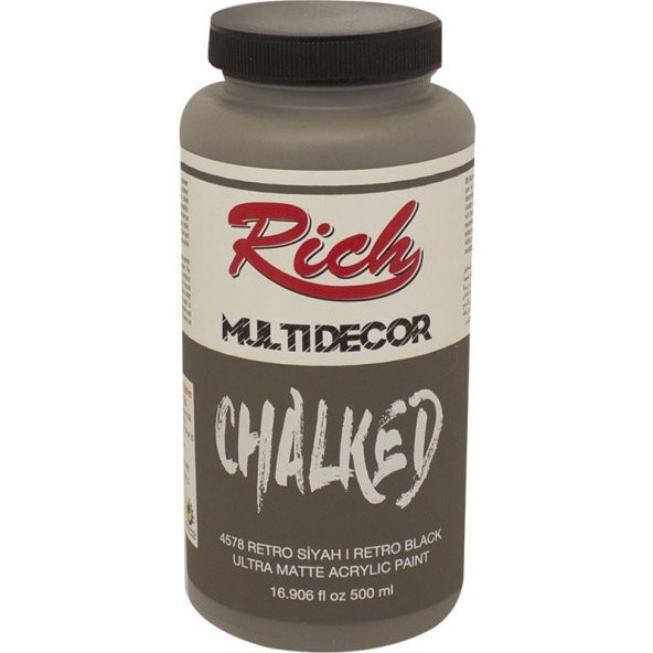 Rich Multi Decor Chalked Akrilik Boya 500 cc. 4578 RETRO SİYAH