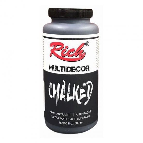 Rich Multi Decor Chalked Akrilik Boya 500 cc. 4606 ANTRASİT