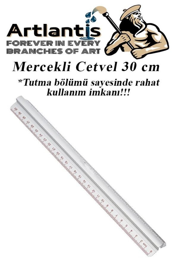 Cetvel Mercekli 30 cm Plastik Şeffaf 1 Adet Okul Sınıf Öğrenci Büyüteçli Tutumu Kolay Cetvel 30 cm - 3