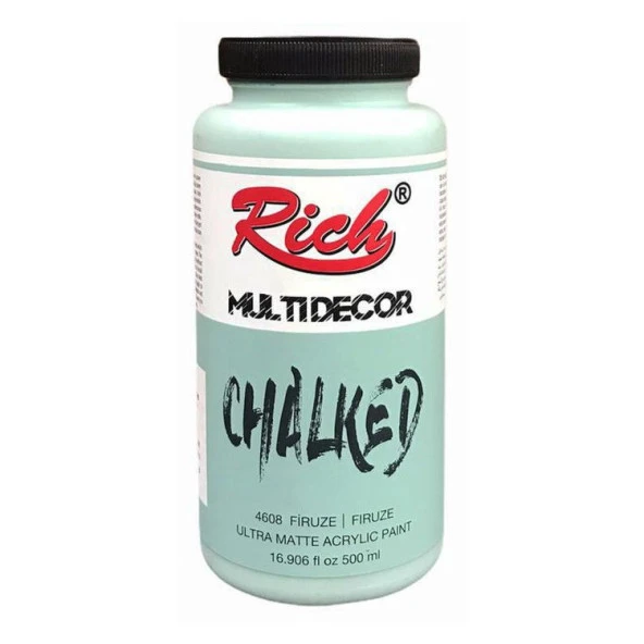 Rich Multi Decor Chalked Akrilik Boya 500 cc. 4608 FİRUZE